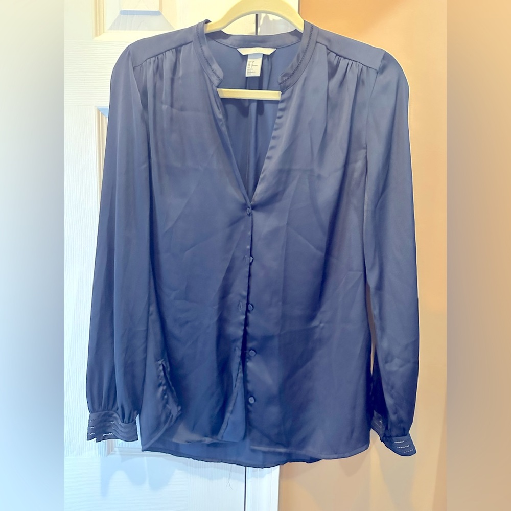 H&M Long Sleeve Sateen Blouse